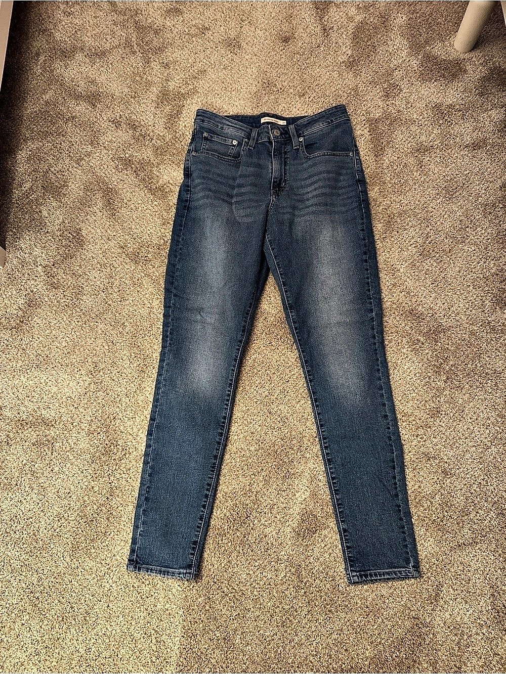 Levi's 721 High Rise Skinny Jeans Blue Waist 30